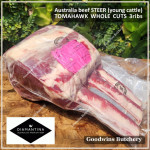 Beef rib TOMAHAWK Australia STEER (young cattle) DIAMANTINA frozen portioned 1 rib +/- 1.6kg (price/kg)